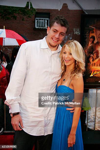 David Lee and Sabina Gadecki attend INDIANA JONES AND THE KINGDOM OF THE CRYSTAL SKULL, Red Carpet Premiere at AMC Magic Johnson Theatre on May 20,...