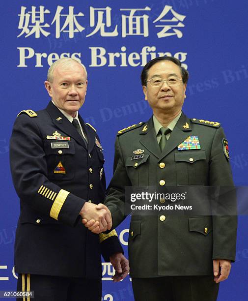 China - Gen. Martin Dempsey , chairman of the Joint Chiefs of Staff of the United States, and Gen. Fang Fenghui, chief of the General Staff of the...