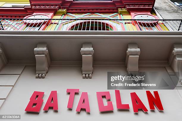 Ambiance around the 'Bataclan' concert hall on November 04, 2016 in Paris, France.The Bataclan has undergone a year-long renovation after the...