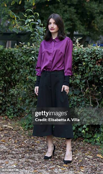 Actress Carlotta Antonelli attends a photocall for 'Solo' tv serie at Villa Borghese on November 4, 2016 in Rome, Italy.