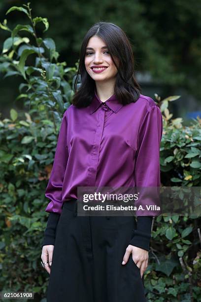 Actress Carlotta Antonelli attends a photocall for 'Solo' tv serie at Villa Borghese on November 4, 2016 in Rome, Italy.