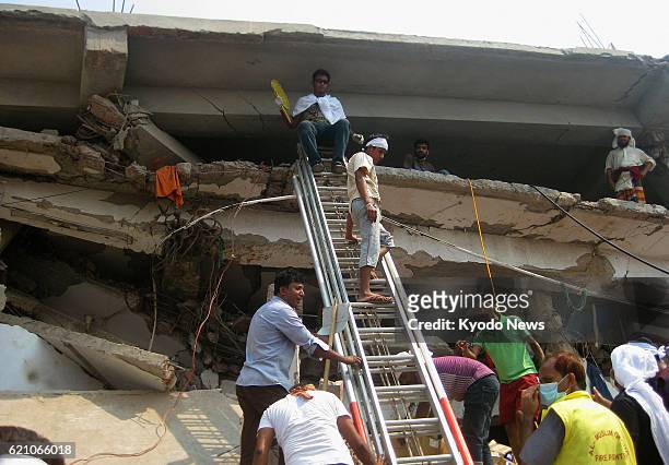 Bangladesh - A rescue operation is under way on April 26 at the site of a fatal collapse two days ago of the eight-story Rana Plaza building in...