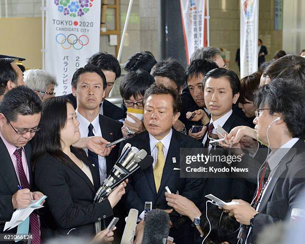 Japan - Tokyo Gov. Naoki Inose answers reporters' questions at the Tokyo metropolitan government offices in Tokyo on April 30, 2013. Inose apologized...