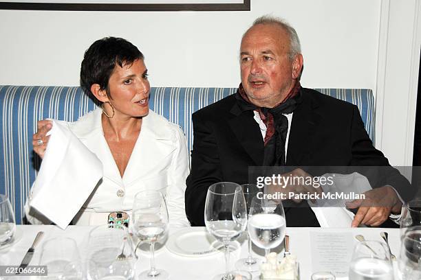 Maureen Chiquet and Arthur Elgort attend CHANEL Private Dinner for KARL LAGERFELD at Casa Tua on May 14, 2008 in Miami Beach, FL.