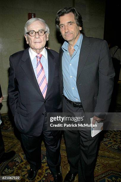 Dominick Dunne and Griffin Dunne attend PAX/Real Solutions to Gun Violence's 10th Anniversary Gala at Cipriani Wall Street on May 14, 2008 in New...