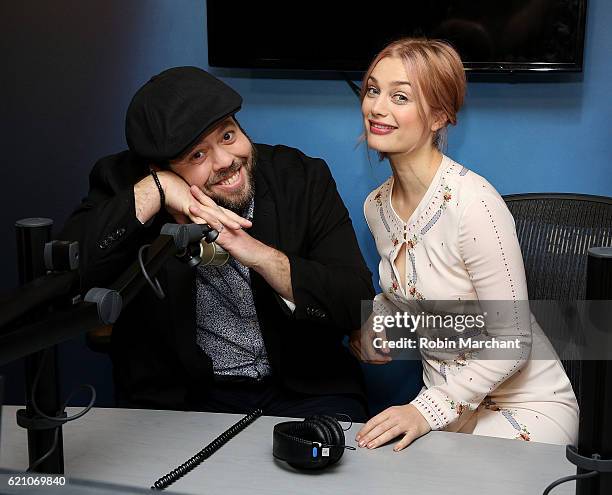Actors Dan Fogler and Alison Sudol visit at SiriusXM Studio on November 4, 2016 in New York City.