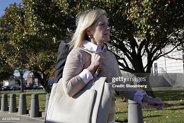 Bridget Anne Kelly, former deputy chief of staff for New Jersey Governor Chris Christie, arrives at federal court in Newark, New Jersey, U.S., on...