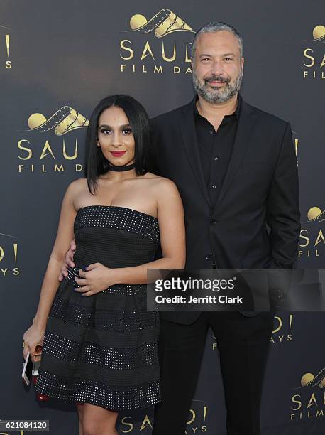 Loura and Ahmed Ahmed arrive for the Saudi Film Days VIP Event at Paramount Studios on November 3, 2016 in Los Angeles, California.