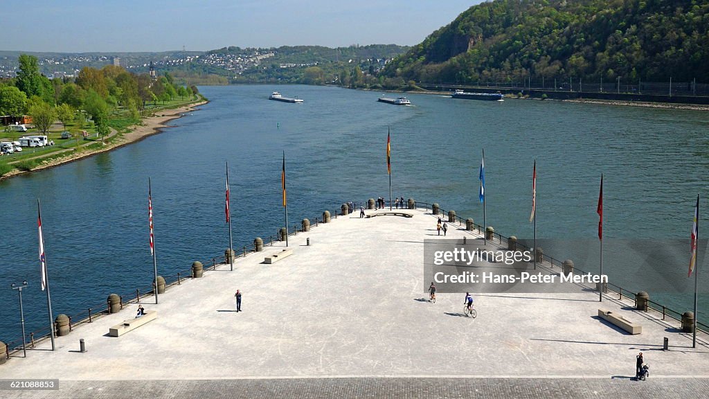 Koblenz, Deutsches Eck, Rhine and Moselle