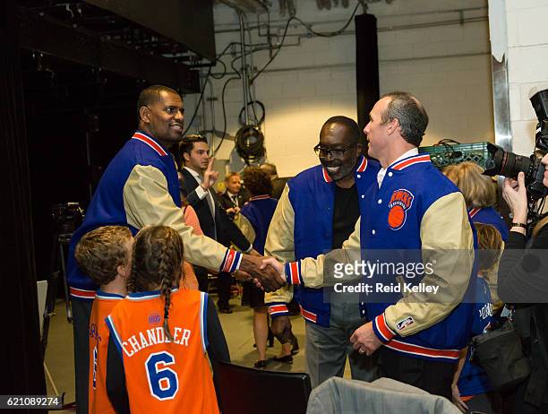 New York Knicks legend, Kurt Thomas poses for a photo before the Memphis Grizzlies game against the New York Knicks on October 29, 2016 at Madison...