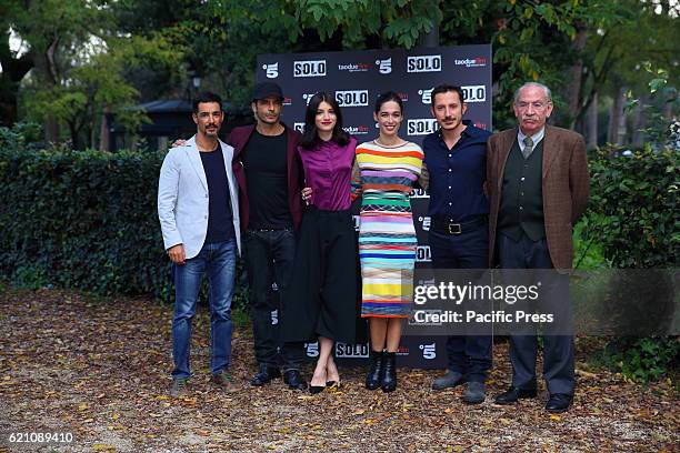 Cast of new fiction Mediaset "Nome in Codice Solo" directed by Michele Alhaique.