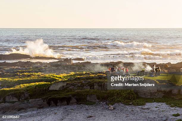 bbq area along coast at tsitsikamma national park - red_tide stock pictures, royalty-free photos & images