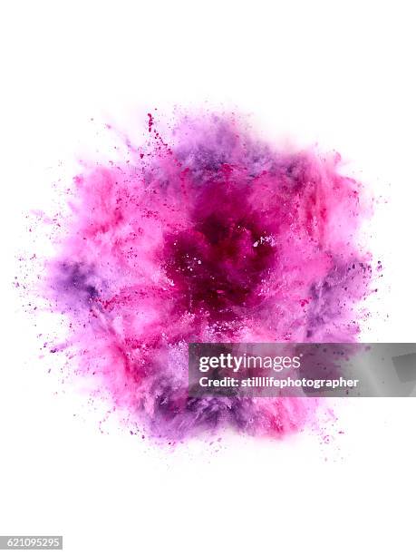 colorful powder explosion - pó colorido imagens e fotografias de stock