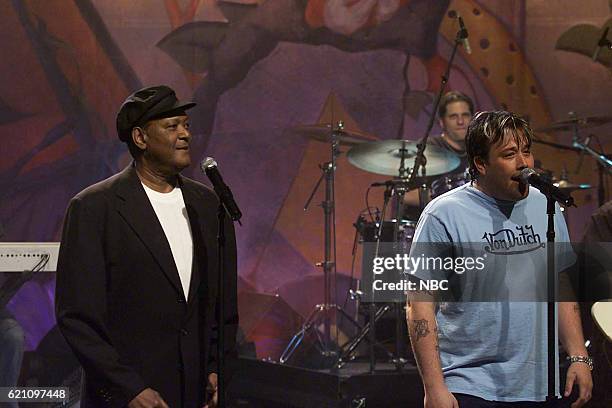 Episode 2482 -- Pictured: Musical guests Dobie Gray and Uncle Kracker perform on May 5, 2003 --