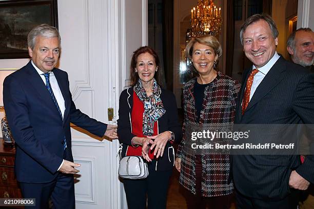 Belgian Minister of Foreign Affairs and Deputy Prime Minister of Belgium, Didier Reynders, Fanny Rodwell, Belgium Ambassador to France, Vincent...
