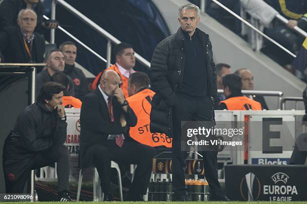 Coach Jose Mourinho of Manchester United FCuring the UEFA Europa Leaguegroup A match between Fenerbahce and Manchester United on November 3, 2016 at...