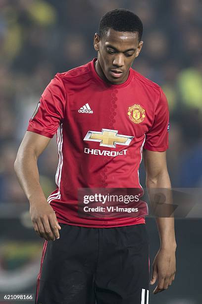 Anthony Martial of Manchester United FCuring the UEFA Europa Leaguegroup A match between Fenerbahce and Manchester United on November 3, 2016 at the...