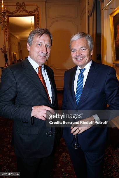 Belgium Ambassador to France, Vincent Mertens de Wilmars and Belgian Minister of Foreign Affairs and Deputy Prime Minister of Belgium, Didier...