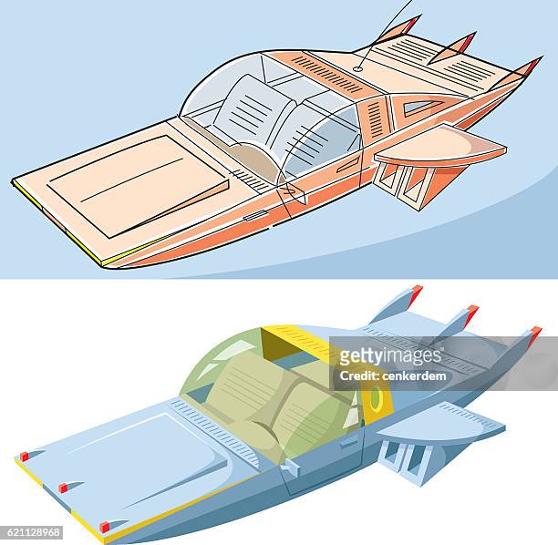 vector raumschiff - flying cars stock-grafiken, -clipart, -cartoons und -symbole