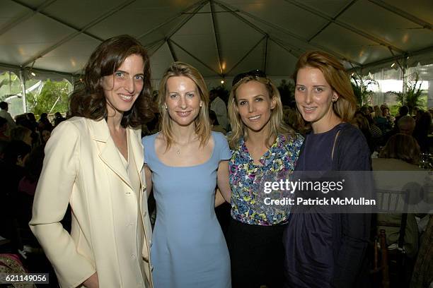 Eliza Reed Bolen, Vicky Ward, Tory Burch and Jacqueline Sackler attend 11TH Annual Women & Science Spring Lecture and Luncheon at The Rockefeller...