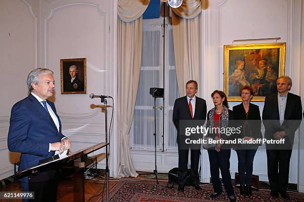 Belgian Minister of Foreign Affairs and Deputy Prime Minister of Belgium, Didier Reynders, Belgium Ambassador to France, Vincent Mertens de Wilmars,...