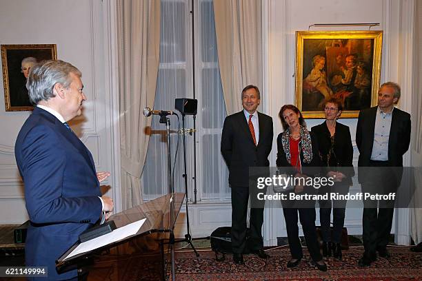 Belgian Minister of Foreign Affairs and Deputy Prime Minister of Belgium, Didier Reynders, Belgium Ambassador to France, Vincent Mertens de Wilmars,...