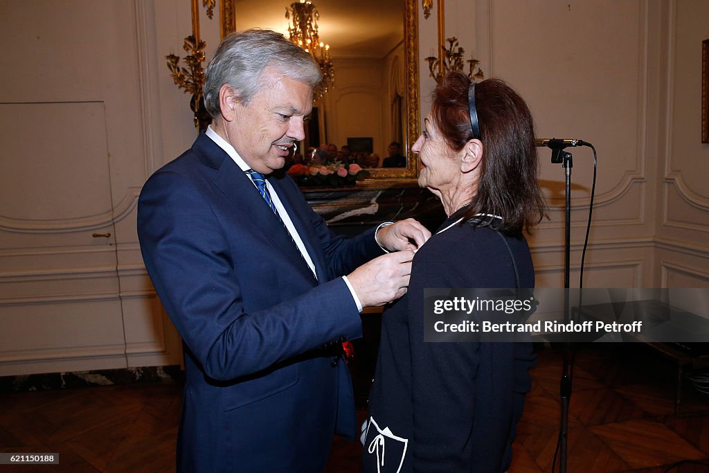 Fanny Rodwell Is Decorated at Belgium Embassy In Paris