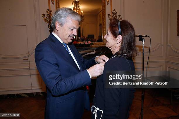 Fanny Rodwell, second wife of Herge , is decorated of the title of "Chevalier de l'Ordre de Leopold" by Belgian Minister of Foreign Affairs and...