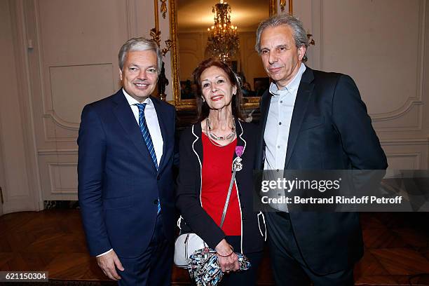 Belgian Minister of Foreign Affairs and Deputy Prime Minister of Belgium, Didier Reynders, Fanny Rodwell and her husband Managing director of the...