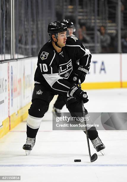 Los Angeles Kings Right Wing Devin Setoguchi during an NHL game between the Pittsburgh Penguins and the Los Angeles Kings on November 03 at STAPLES...