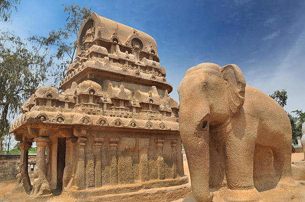 panch ratha temple of mahabalipuram - mamallapuram. stock pictures, royalty-free photos & images