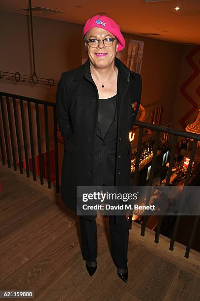 Eddie Izzard attends the press night after party celebrating The Old Vic's production of "King Lear" at the Ham Yard Hotel on November 4, 2016 in...