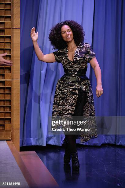 Alicia Keys Visits "The Tonight Show Starring Jimmy Fallon" at Rockefeller Center on November 4, 2016 in New York City.