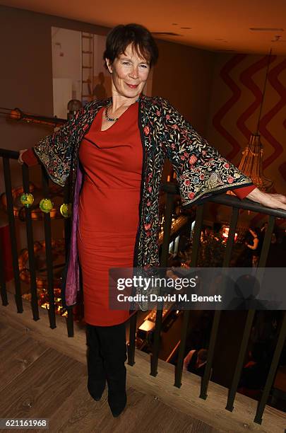 Celia Imrie attends the press night after party celebrating The Old Vic's production of "King Lear" at the Ham Yard Hotel on November 4, 2016 in...