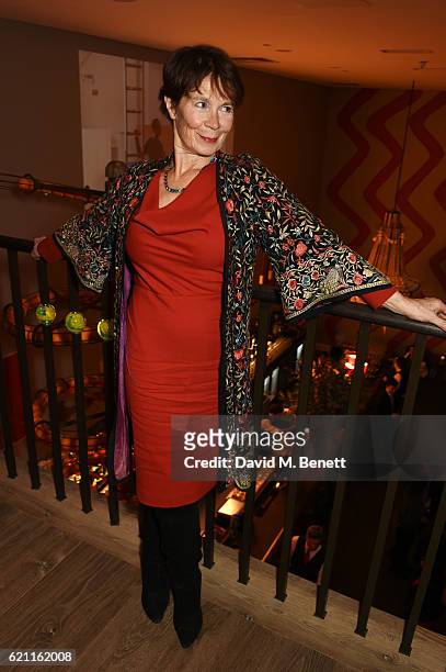 Celia Imrie attends the press night after party celebrating The Old Vic's production of "King Lear" at the Ham Yard Hotel on November 4, 2016 in...