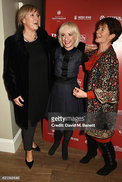 Director Deborah Warner, Jane Horrocks and Celia Imrie attend the press night after party celebrating The Old Vic's production of "King Lear" at the...