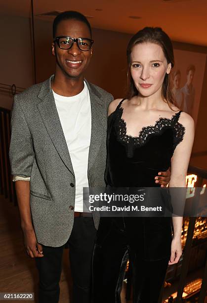 Simon Manyonda and Morfydd Clark attend the press night after party celebrating The Old Vic's production of "King Lear" at the Ham Yard Hotel on...