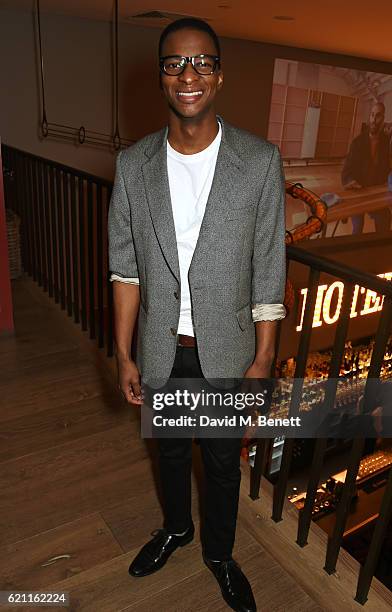 Simon Manyonda attends the press night after party celebrating The Old Vic's production of "King Lear" at the Ham Yard Hotel on November 4, 2016 in...