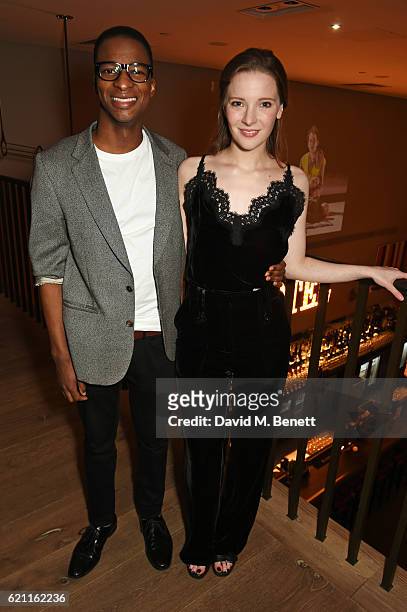 Simon Manyonda and Morfydd Clark attend the press night after party celebrating The Old Vic's production of "King Lear" at the Ham Yard Hotel on...