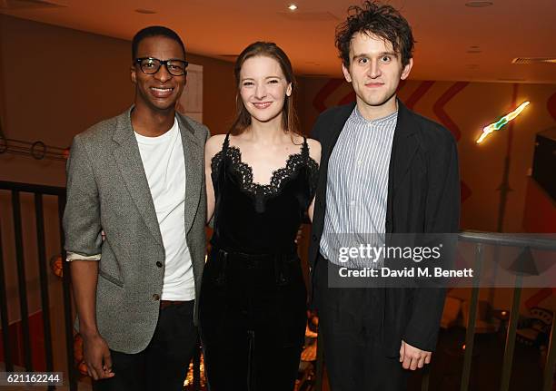 Simon Manyonda, Morfydd Clark and Harry Melling attend the press night after party celebrating The Old Vic's production of "King Lear" at the Ham...