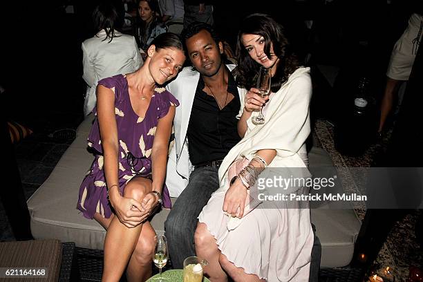 Georgia Kakiris, Ronnie Madra and Alhia Chacoff attend MEN.STYLE.COM "The Women of Fashion 2008" Party at SALON de NING on May 28, 2008 in New York...