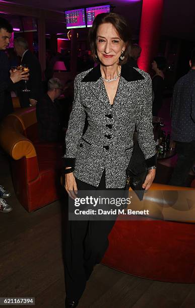 Haydn Gwynne attends the press night after party celebrating The Old Vic's production of "King Lear" at the Ham Yard Hotel on November 4, 2016 in...