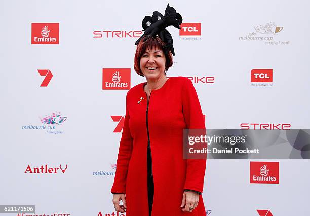 Kim Letcher Myer Milliner Kim Fletcher poses at the Emirates Fashion of the Field ...