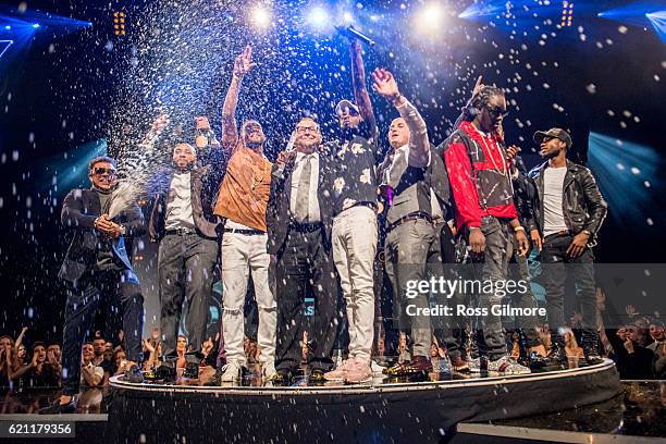 Win the best Newcomer award at the MOBO Awards show at The SSE Hydro on November 4, 2016 in Glasgow, Scotland.