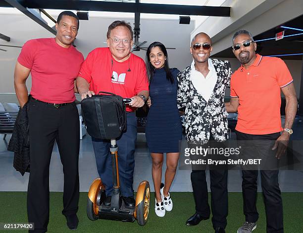 Soul Train's Tony Cornelius, Monster Inc. CEO Noel Lee, professional golfer/fashionista Seema Sedaker, entrepreneur Farrah Gray, and President of...