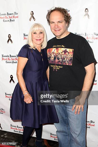 Wedny Dio and Eddie Trunk attend the 2nd annual "Bowl 4 Ronnie" Bowling Party at PINZ Bowling & Entertainment Center on November 4, 2016 in Studio...