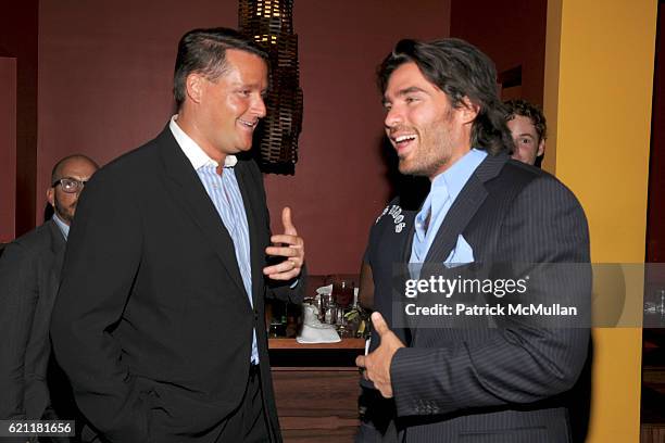 Sean Wolfington and Eduardo Verastegui attend Bella Movie Screening and Dinner at Los Dados on May 13, 2008 in New York City.