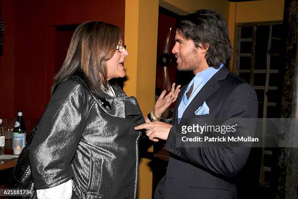 Fern Mallis and Eduardo Verastegui attend Bella Movie Screening and Dinner at Los Dados on May 13, 2008 in New York City.