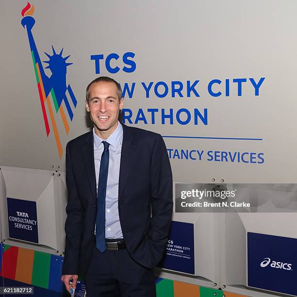 Long distance runner Dathan Ritzenhein attends the 2016 New York Road Runners Night of Champions held at the NYRR Media Center at the TCS New York...