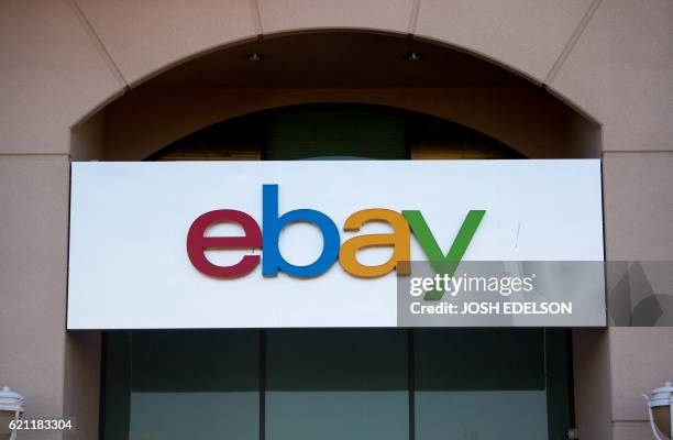 An Ebay sign and logo is seen in San Jose, California on November 4, 2016.